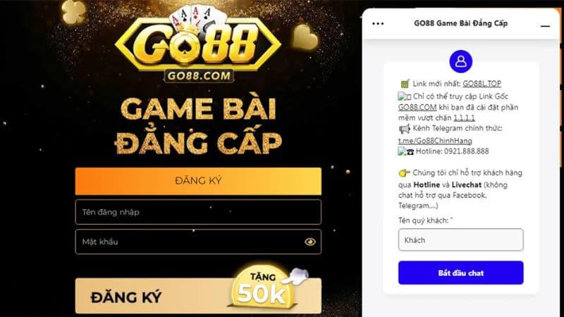 Nhận giftcode qua Telegram Go88