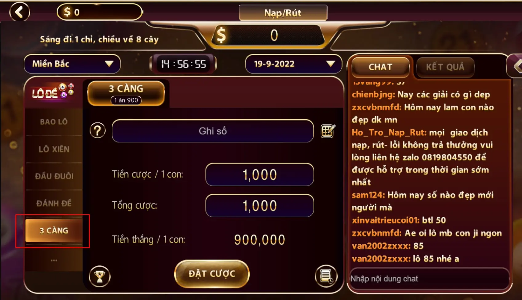 Luật chơi cơ bản của lô ba càng tại Sunwin