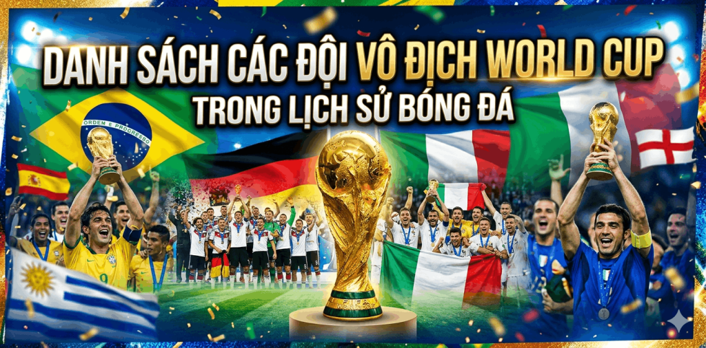 Danh sách các đội vô địch World Cup trong lịch sử bóng đá