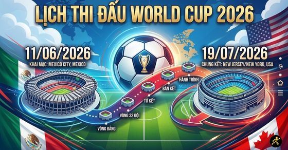 Lịch thi đấu 2026 FIFA World Cup mới nhất